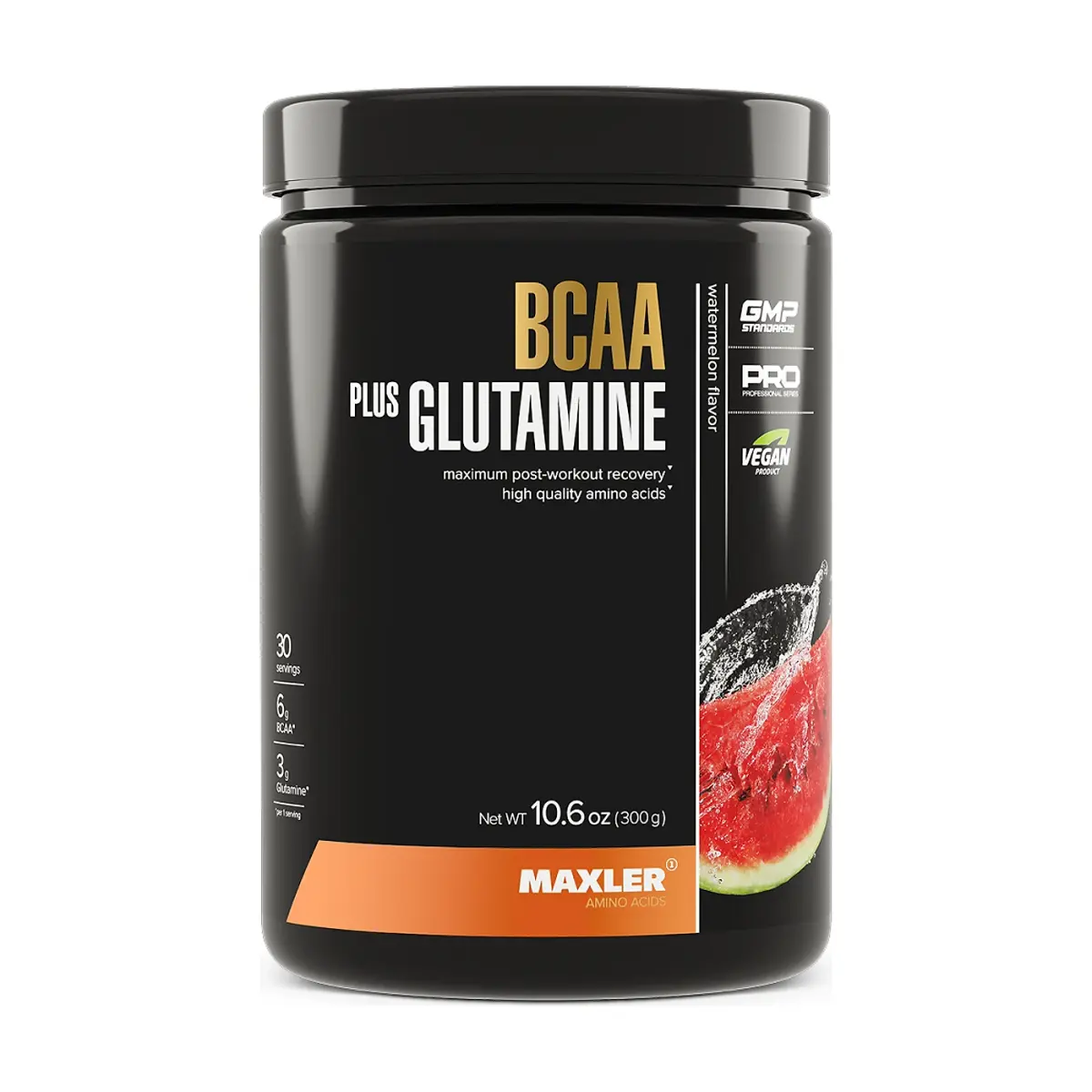 Maxler BCAA plus Glutamine, Watermelon, 300 г, Аминокислоты