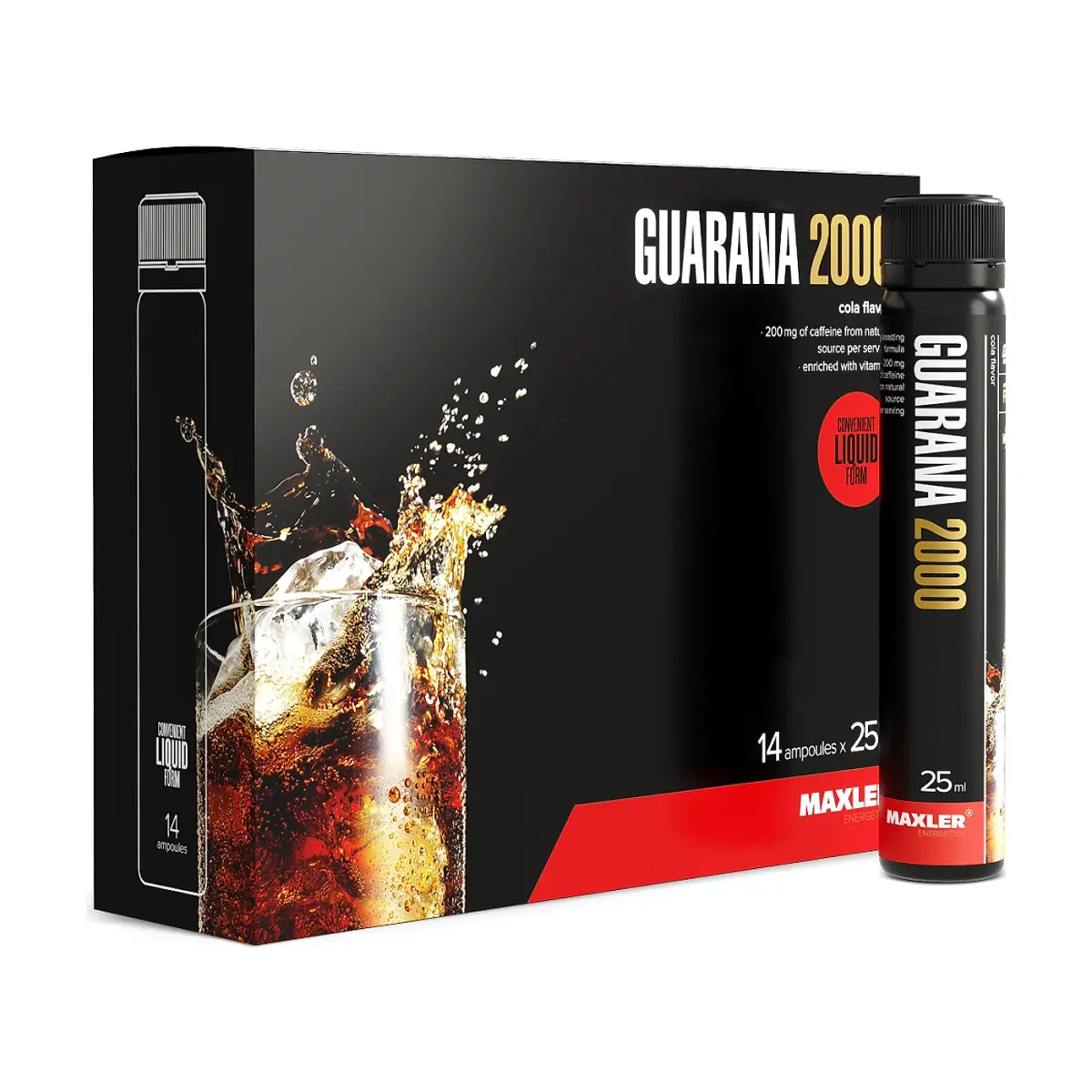 Maxler Guarana, Cola, 500 мл бут, Энергетиктер, предтрен