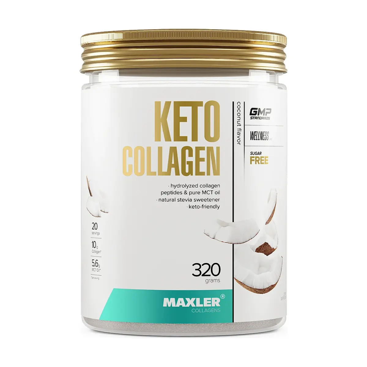 Maxler Keto Collagen, Coconut, 320 г, Витаминдер