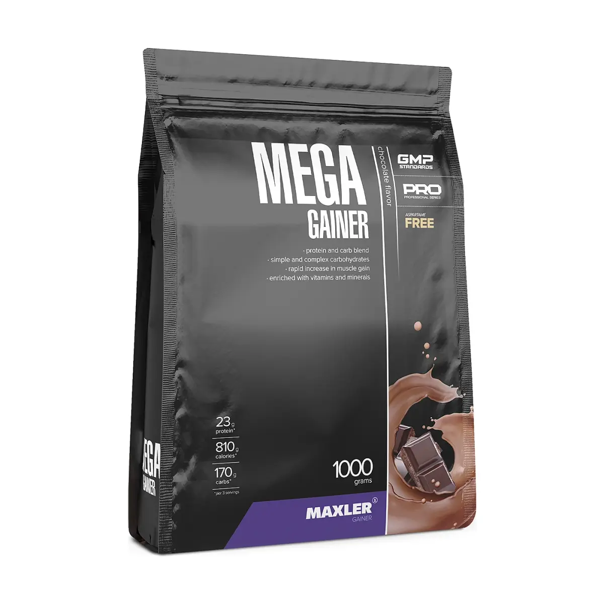 Maxler Mega Gainer, Chocolate, 1000 г, Гейнер
