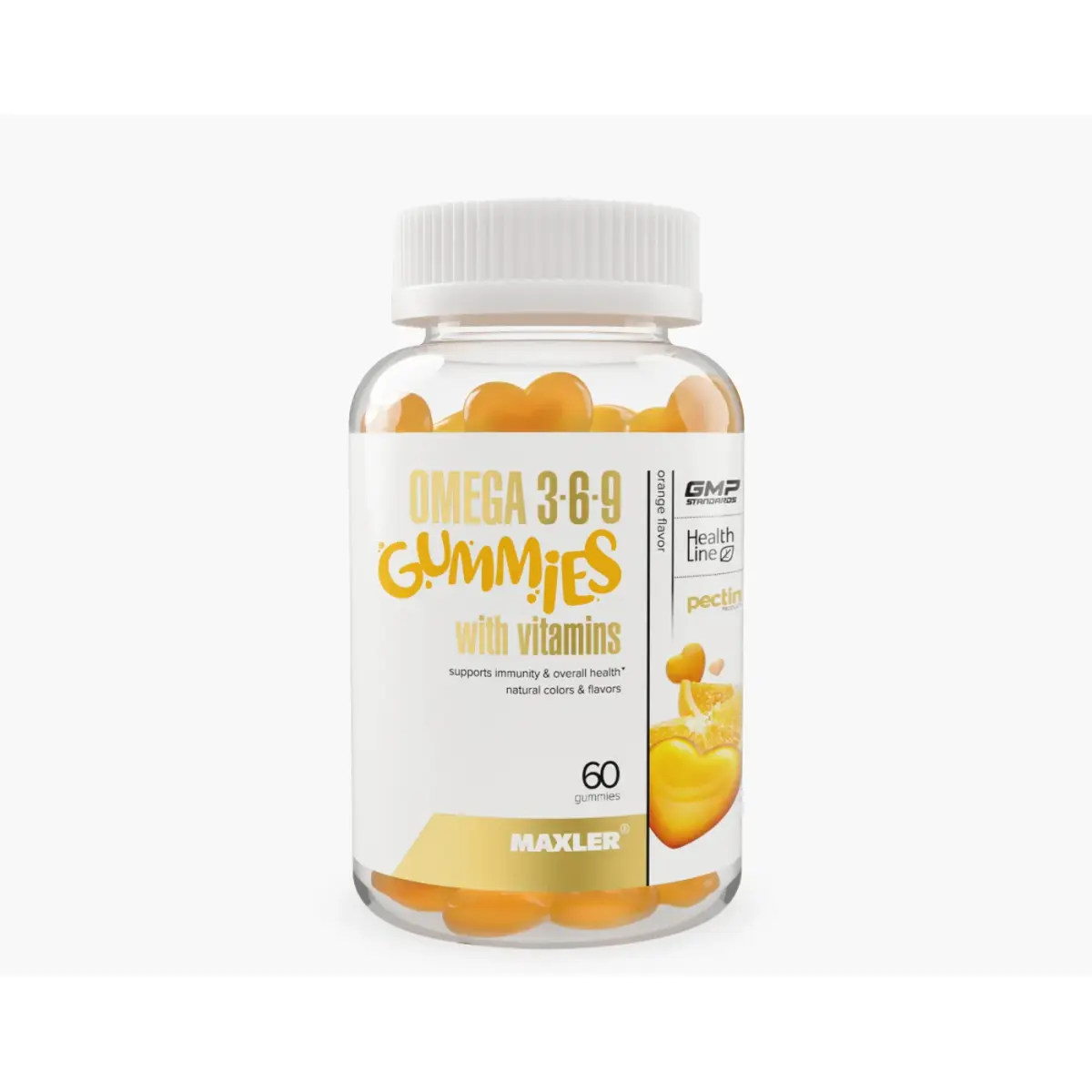 Maxler Omega 3-6-9 with vitamins KIDS, Апельсин, 60 пастилок, Витамины
