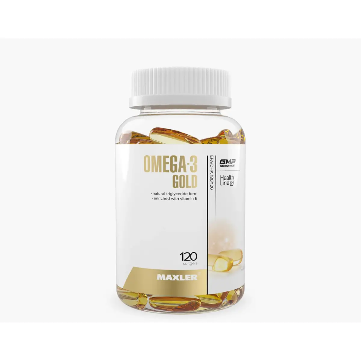 Maxler Omega-3 Gold EU, 120 капс, Витамины