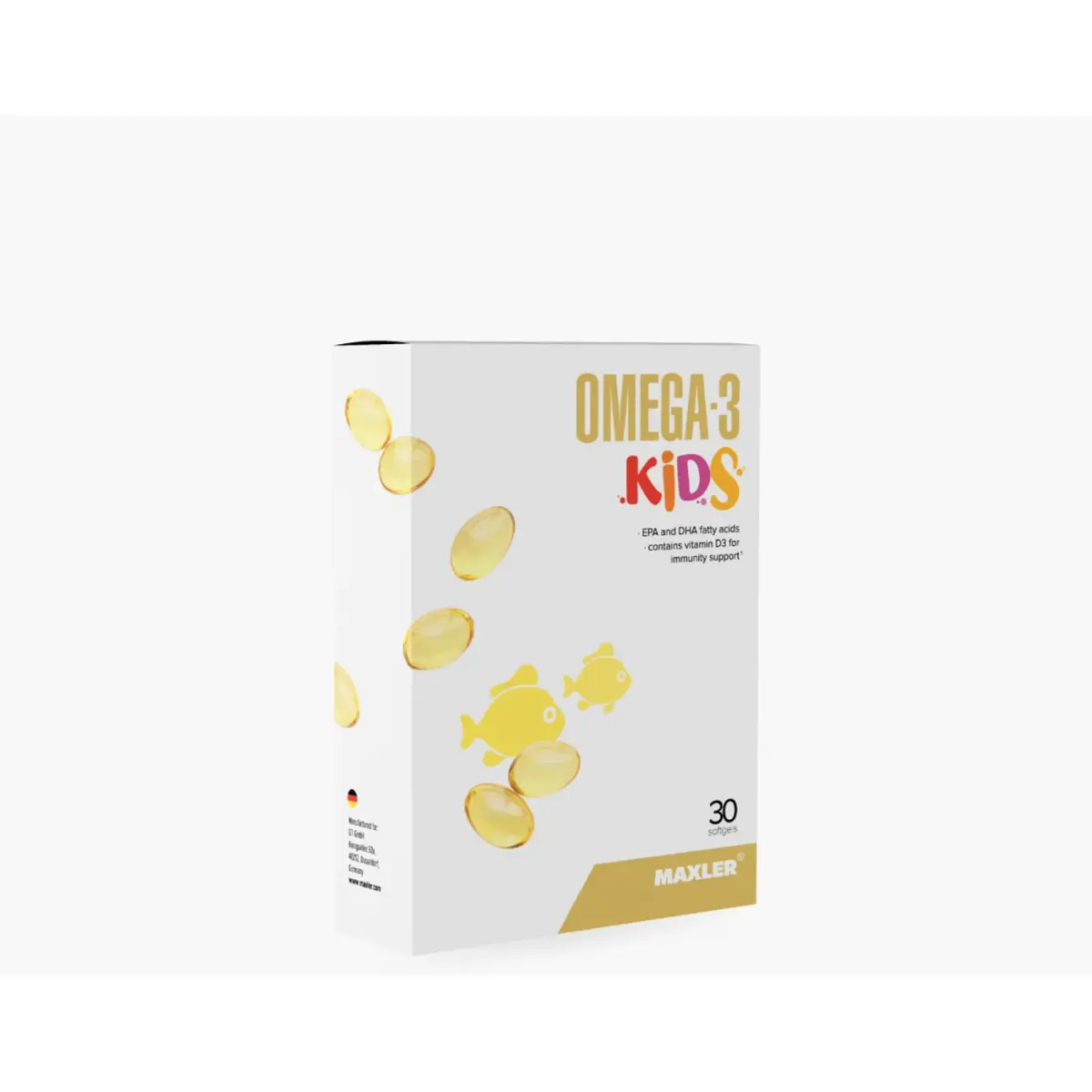 Maxler Omega-3 KIDS, 30 капс, Витамины