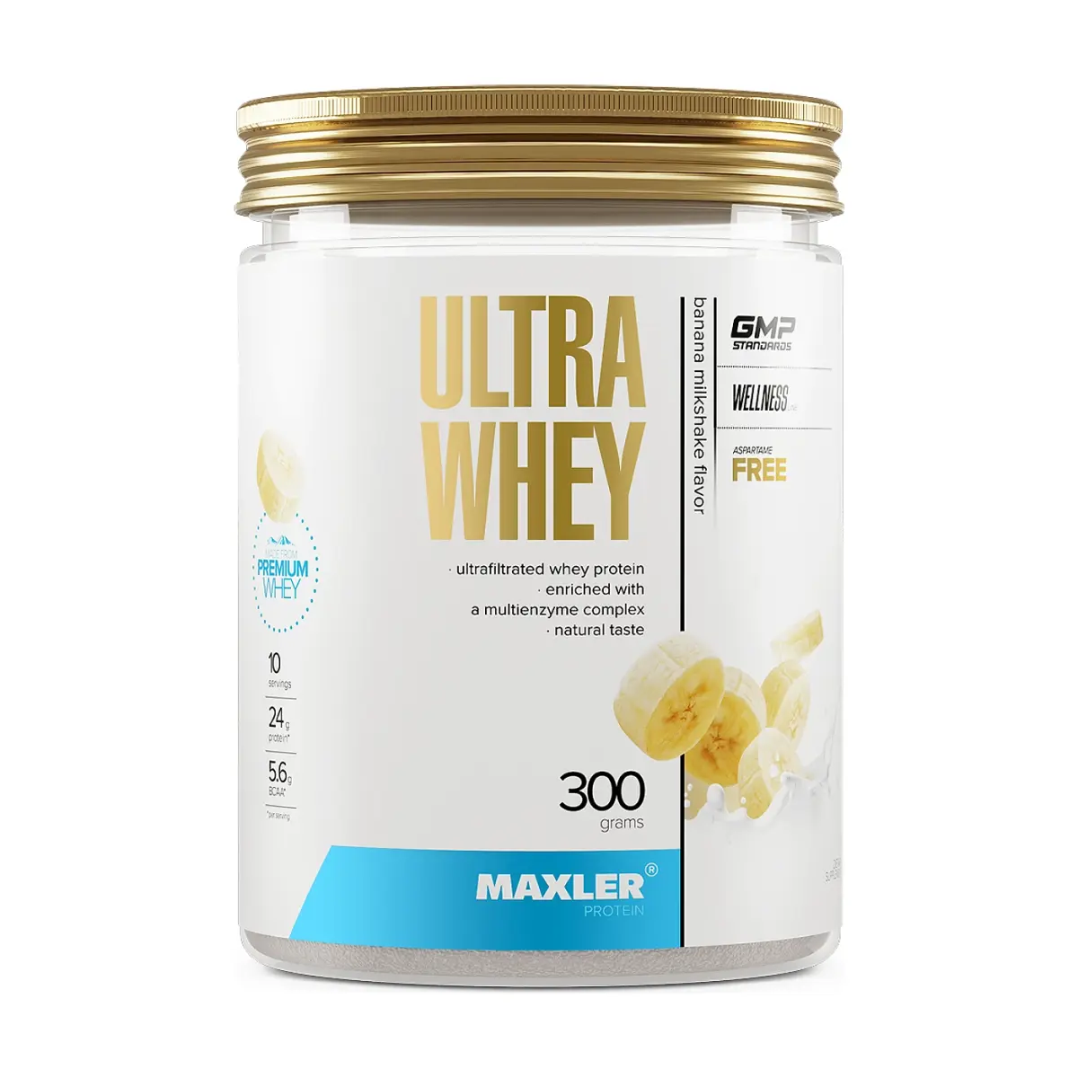 Maxler Ultra Whey, Banana Milkshake, 1500 г, Протеин