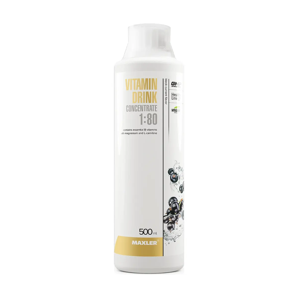 Maxler Vitamin Drink Concentrate, Black Currant, 500 мл бут, Энергетиктер, предтрен