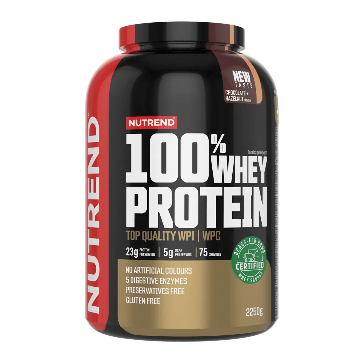 Nutrend 100% WHEY PROTEIN, Шоколад и фундук, 2,3 кг, Протеин