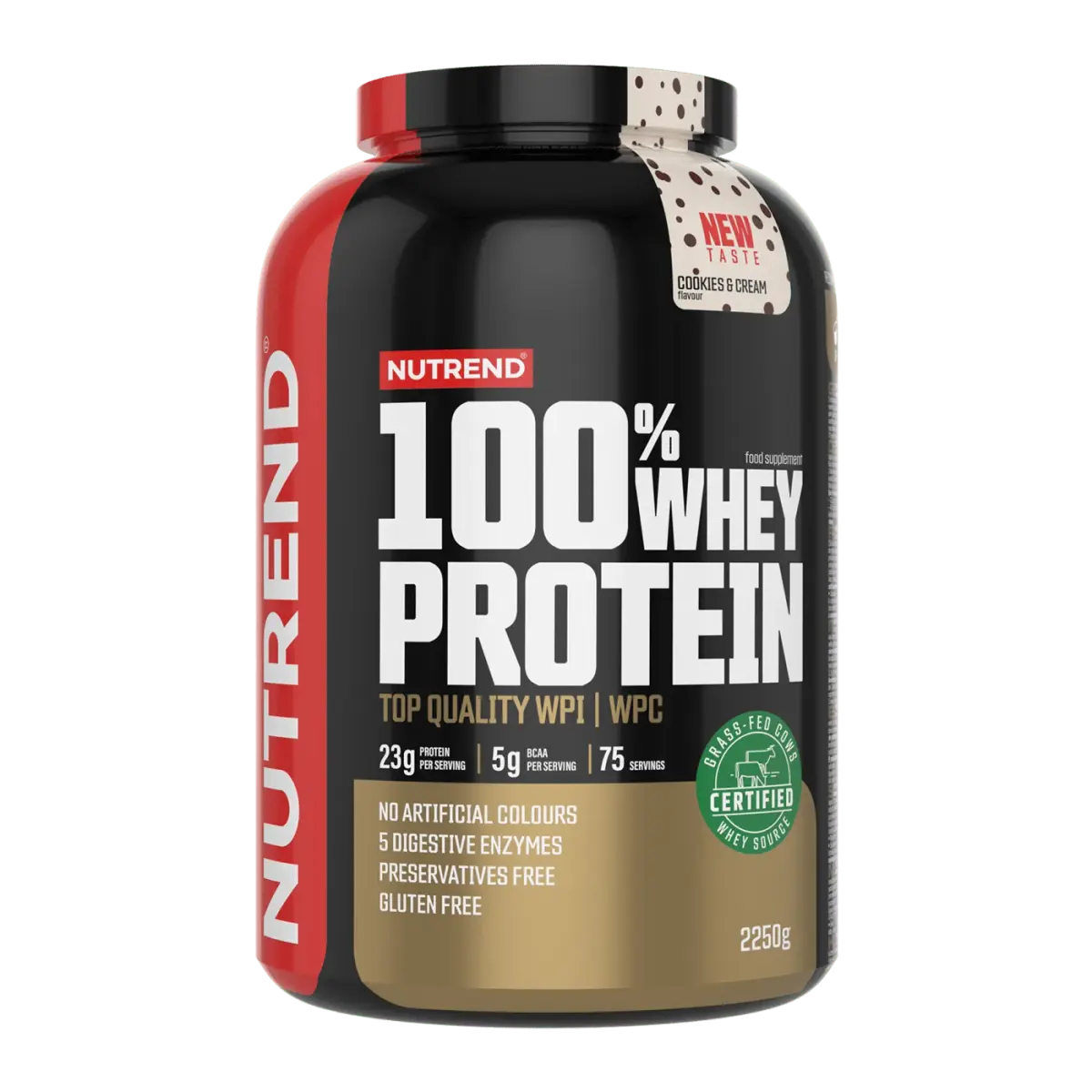 Nutrend 100% WHEY PROTEIN, Печенье со сливками, 2250 г, Протеин