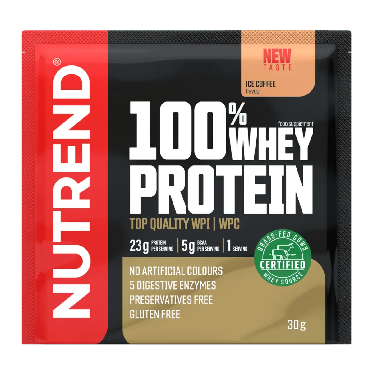 Nutrend 100% WHEY PROTEIN, Холодный кофе, 30 г, Протеин
