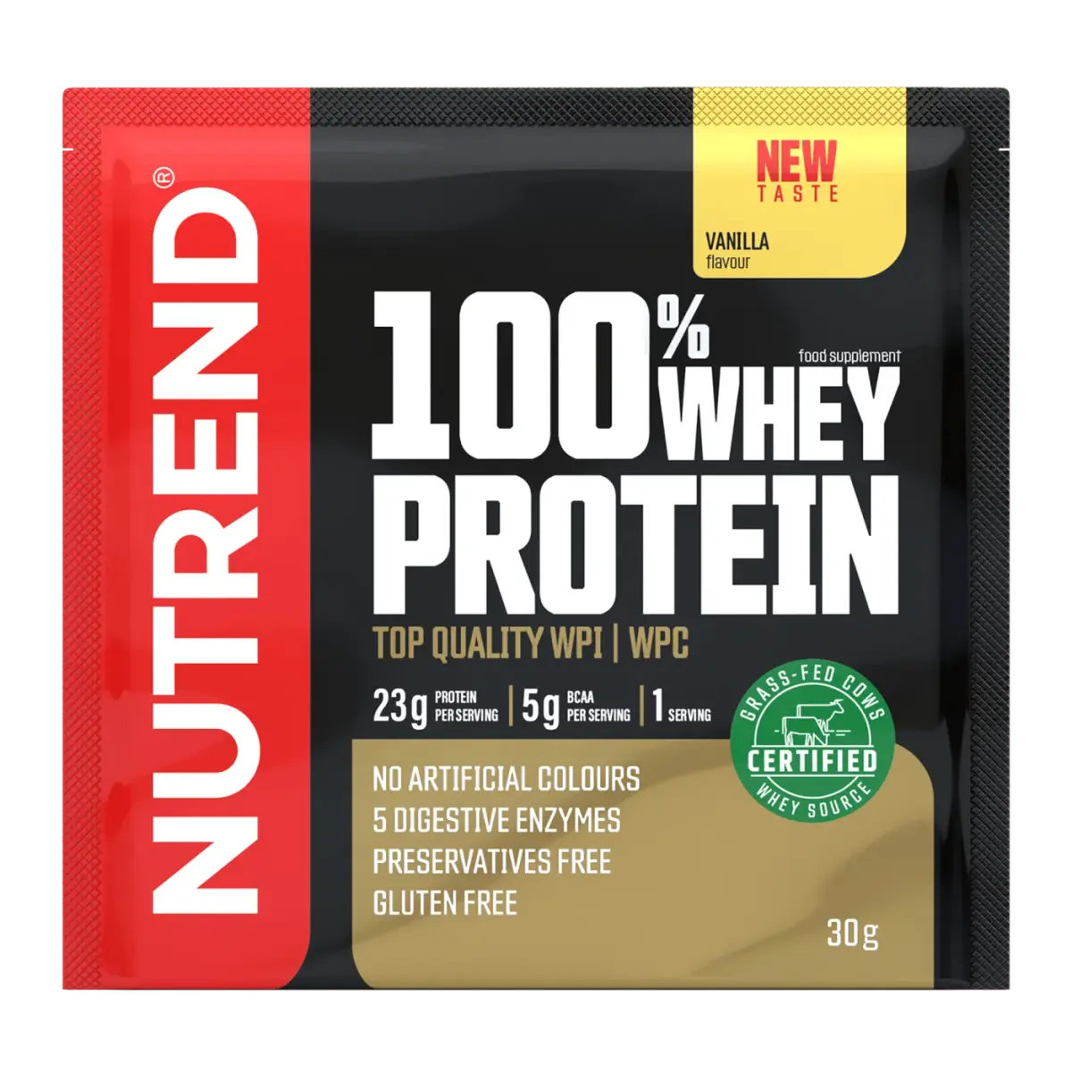 Nutrend 100% WHEY PROTEIN, Ваниль, 30 г, Протеин