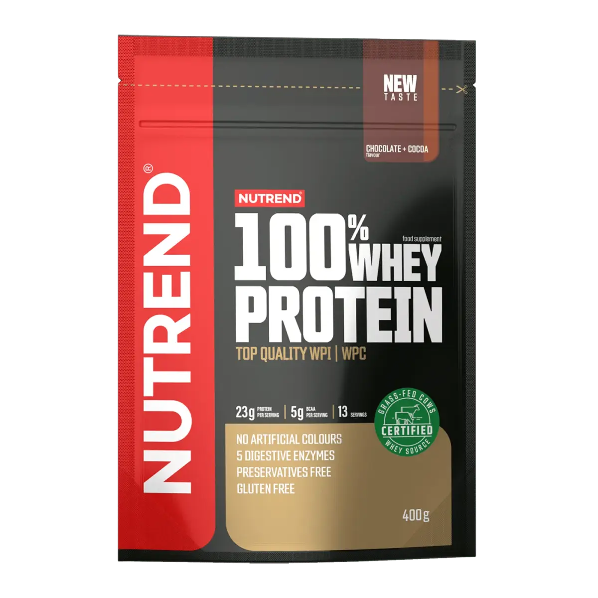 Nutrend 100% WHEY PROTEIN, Шоколад и какао, 400 г, Протеин