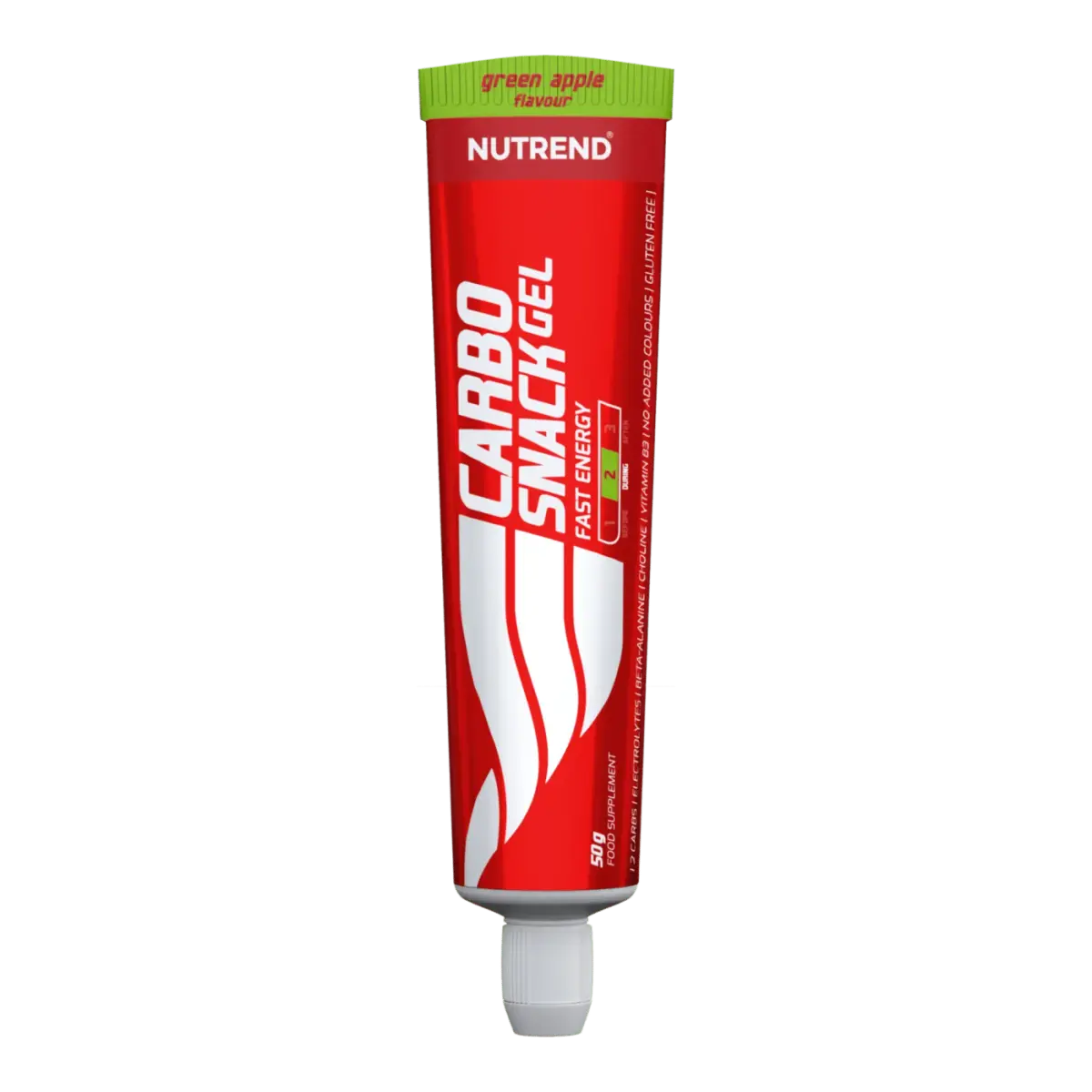 Nutrend CARBOSNACK tube, Зелёное яблоко, 50 г, Энергетики и предтрен