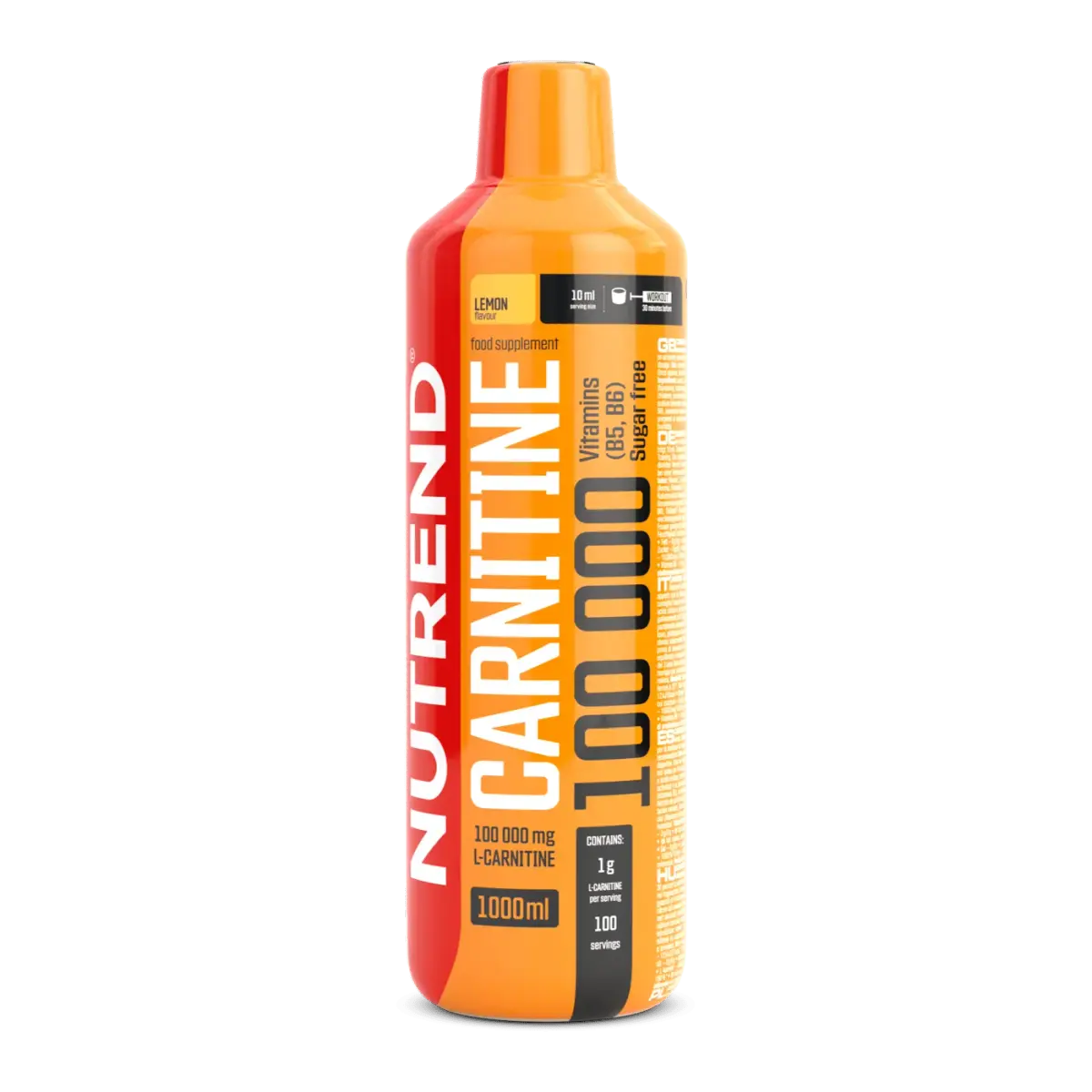 Nutrend CARNITINE 100000, Лимон, 1000 мл, Жиросжигатели