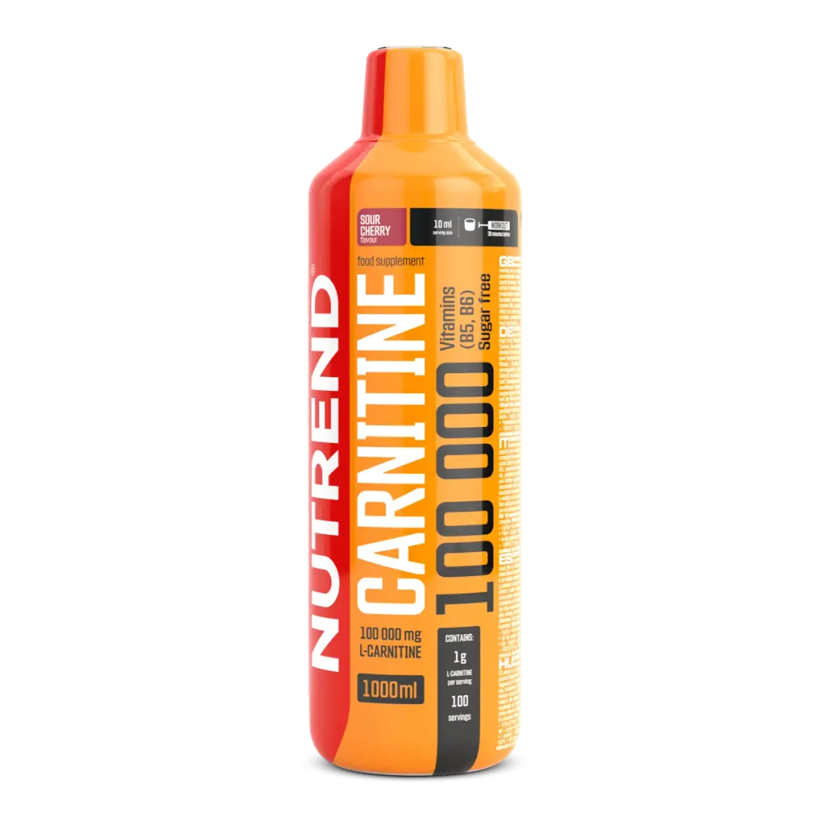 Nutrend CARNITINE 100000, Кислая вишня, 1000 мл, Жиросжигатели