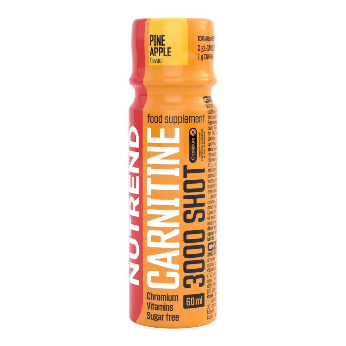 Nutrend CARNITINE 3000 SHOT, Апельсин, 20x 60 мл, Жиросжигатели