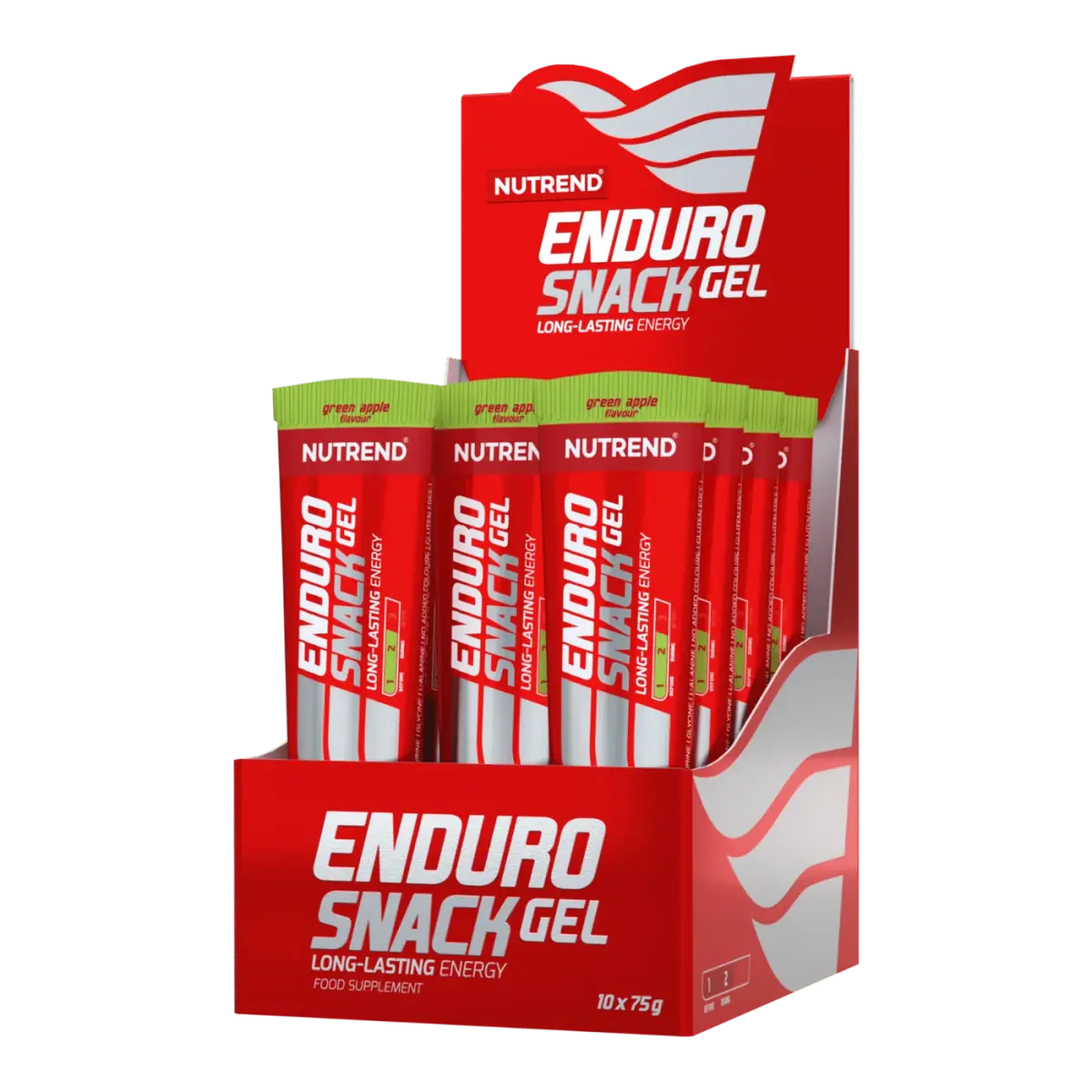 Nutrend ENDUROSNACK, tube, Зелёное яблоко, 75 г, Энергетики и предтрен
