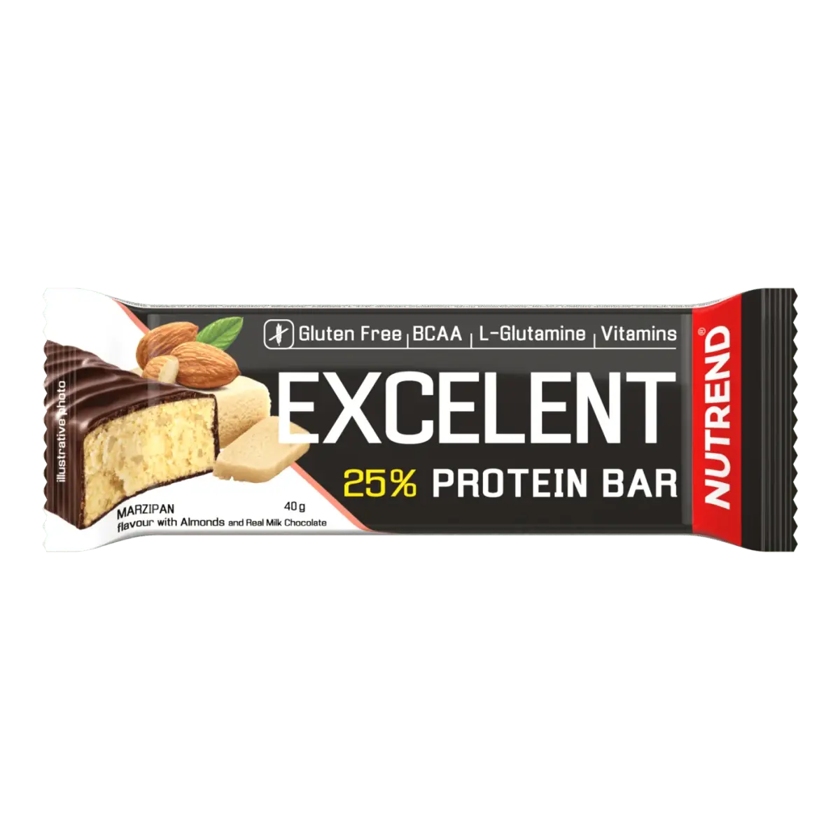Nutrend EXCELENT PROTEIN BAR, Марципан с миндалём, 40 г, Батончики