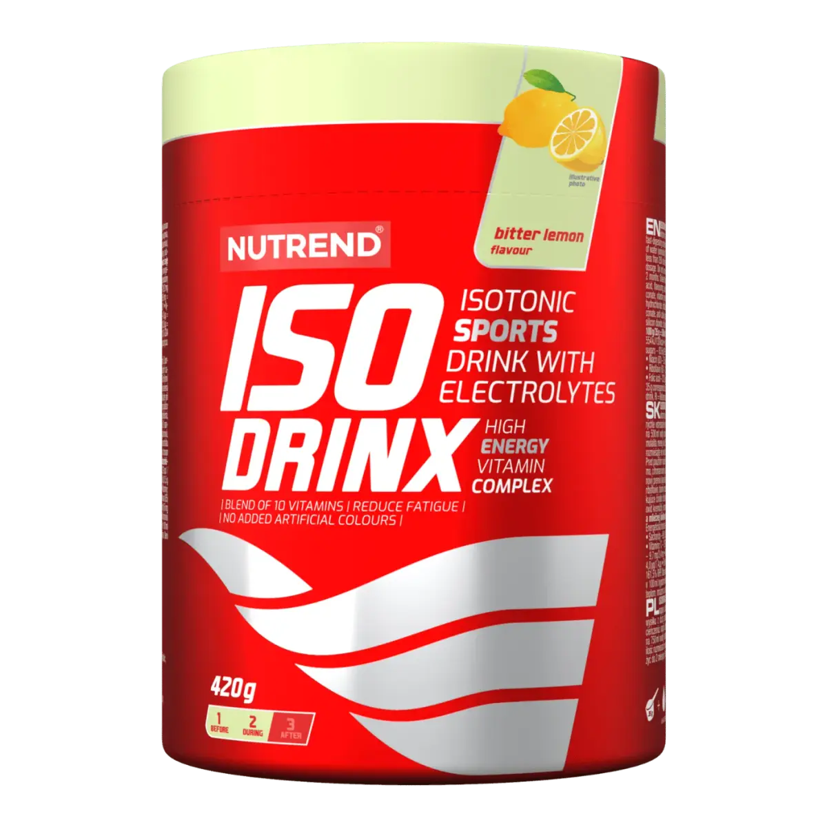 Nutrend ISODRINX, Горький лимон, 420 г, Энергетики и предтрен