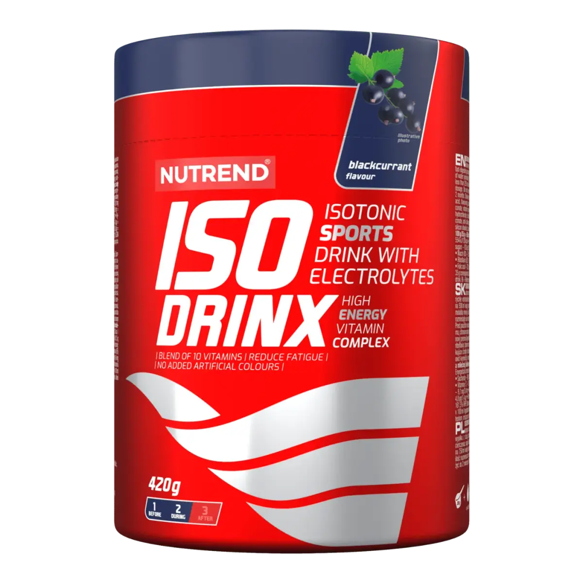 Nutrend ISODRINX, Чёрная смородина, 420 г, Энергетики и предтрен