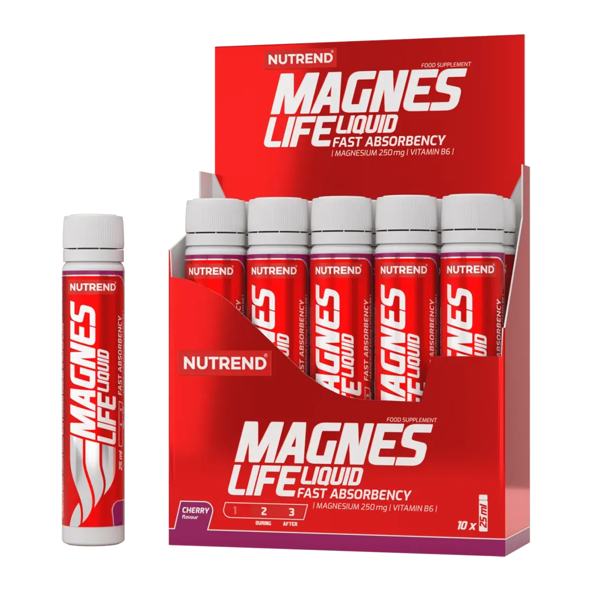 Nutrend MAGNESLIFE, Вишня, 10x25 мл, Специальные добавки