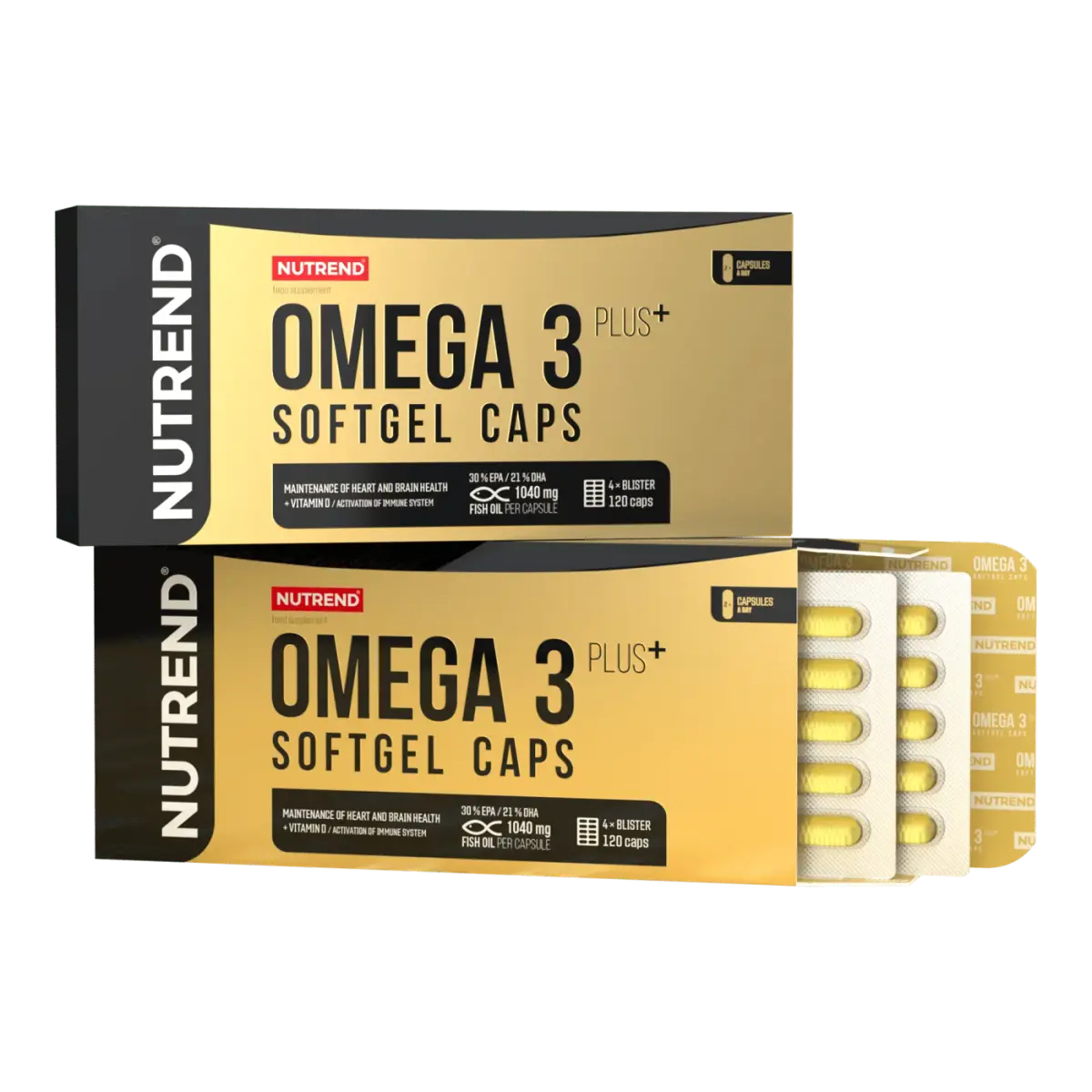 Nutrend OMEGA 3 PLUS SOFTGEL CAPS, Витамины