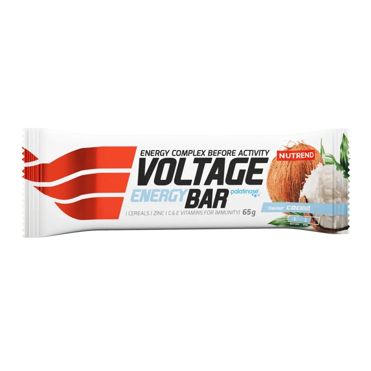 Nutrend VOLTAGE ENERGY BAR, Кокос, 65 г, Батончики