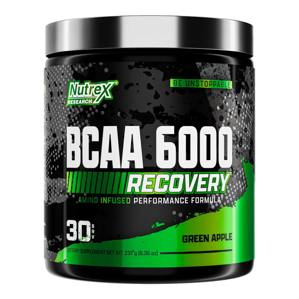 Nutrex Research BCAA 6000, Зеленое Яблоко, 255 г, Аминокислоты