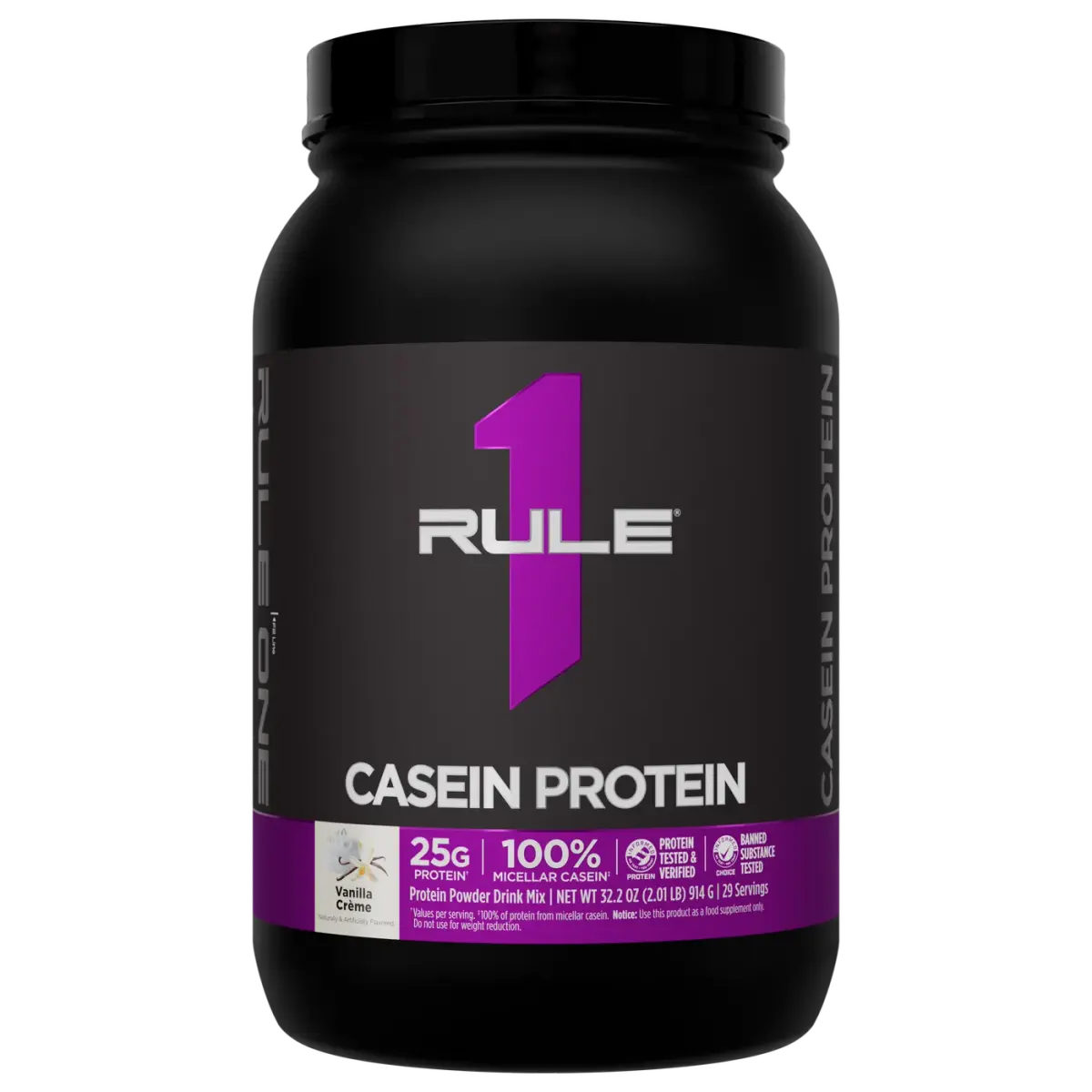 Rule 1 R1 Casein Protein, Ваниль со Сливками, 900 г, Протеин