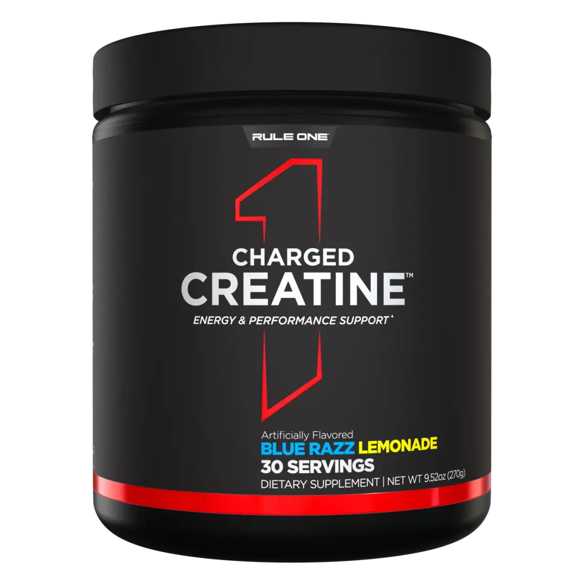 Rule 1 R1 Charged Creatine, Голубика Лимонад, 270 г, Креатин