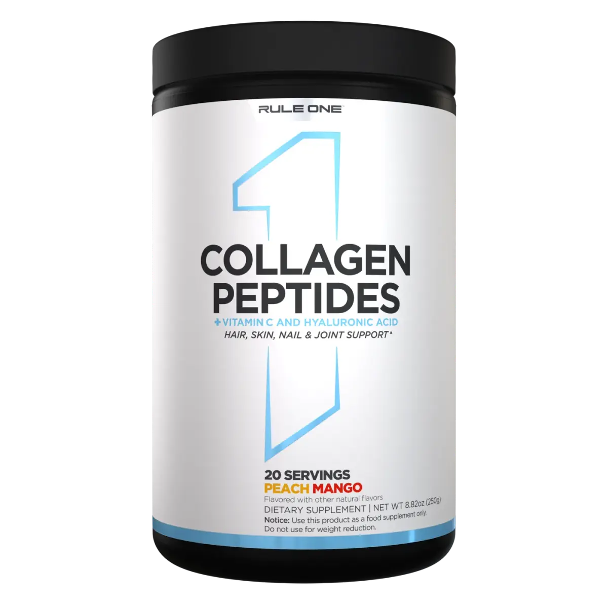 Rule 1 R1 Collagen Peptides, Персик Манго, 250 г, Специальные добавки