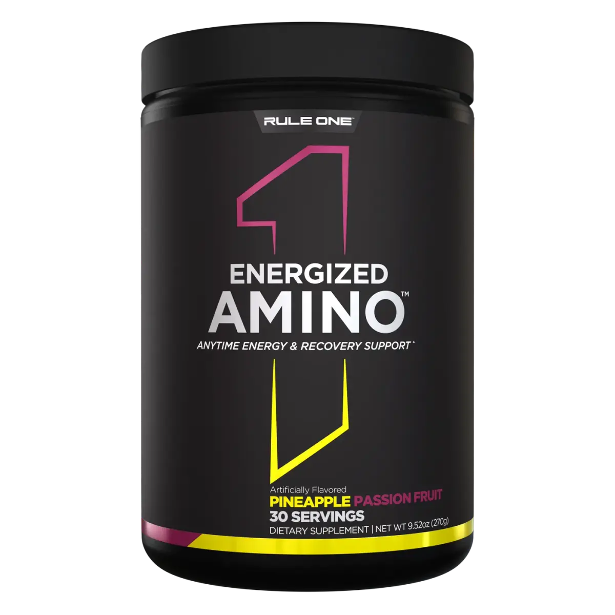 Rule 1 R1 Energized Amino, Ананас Маракуйя, 270 г, Аминокислоты
