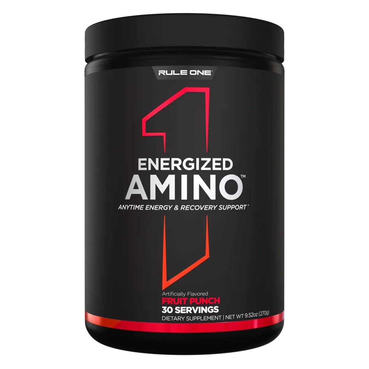 Rule 1 R1 Energized Amino, Фруктовый Пунш, 270 г, Аминокислоты