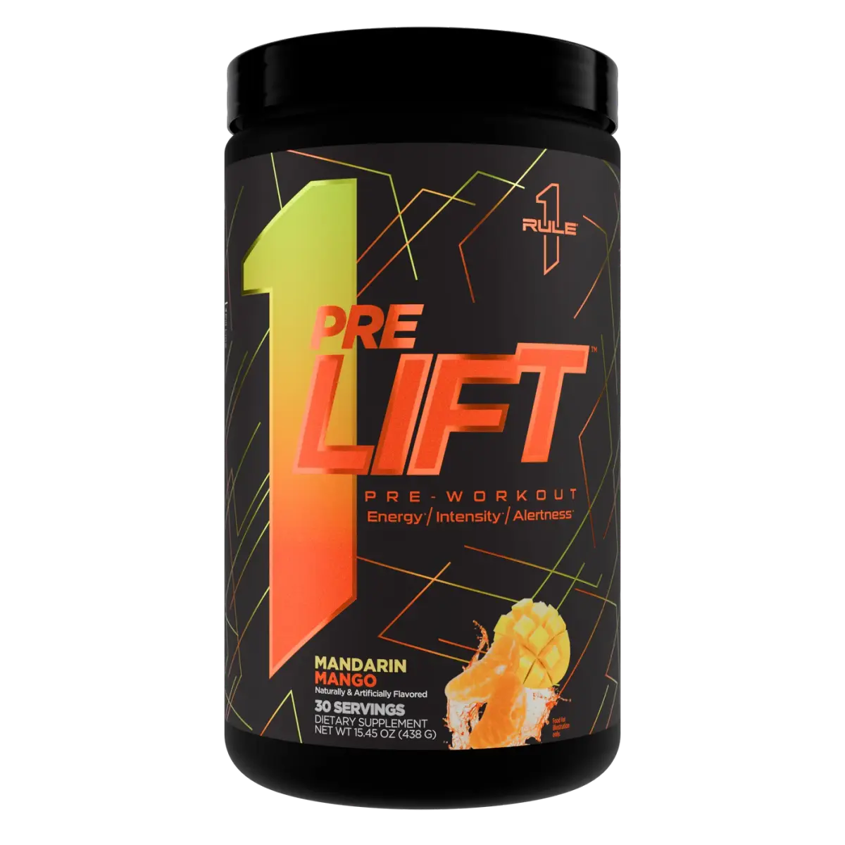 Rule 1 R1 Pre LIFT, Мандарин Манго, 420 г, Энергетики и предтрен