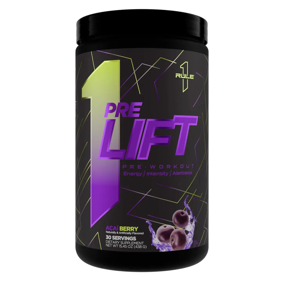 Rule 1 R1 Pre LIFT, Ягода Асаи, 420 г, Энергетики и предтрен