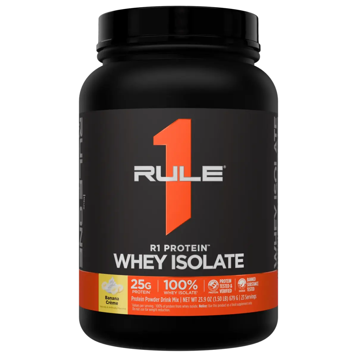 Rule 1 R1 Protein Whey Isolate, Банан со Сливками, 2300 г
