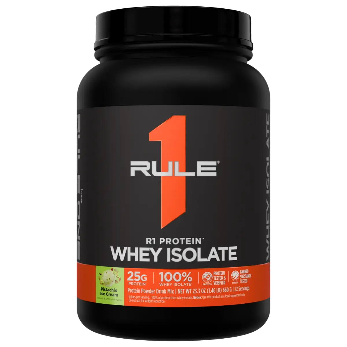 Rule 1 R1 Protein Whey Isolate, Фисташковое Мороженое, 2,3 кг, Протеин