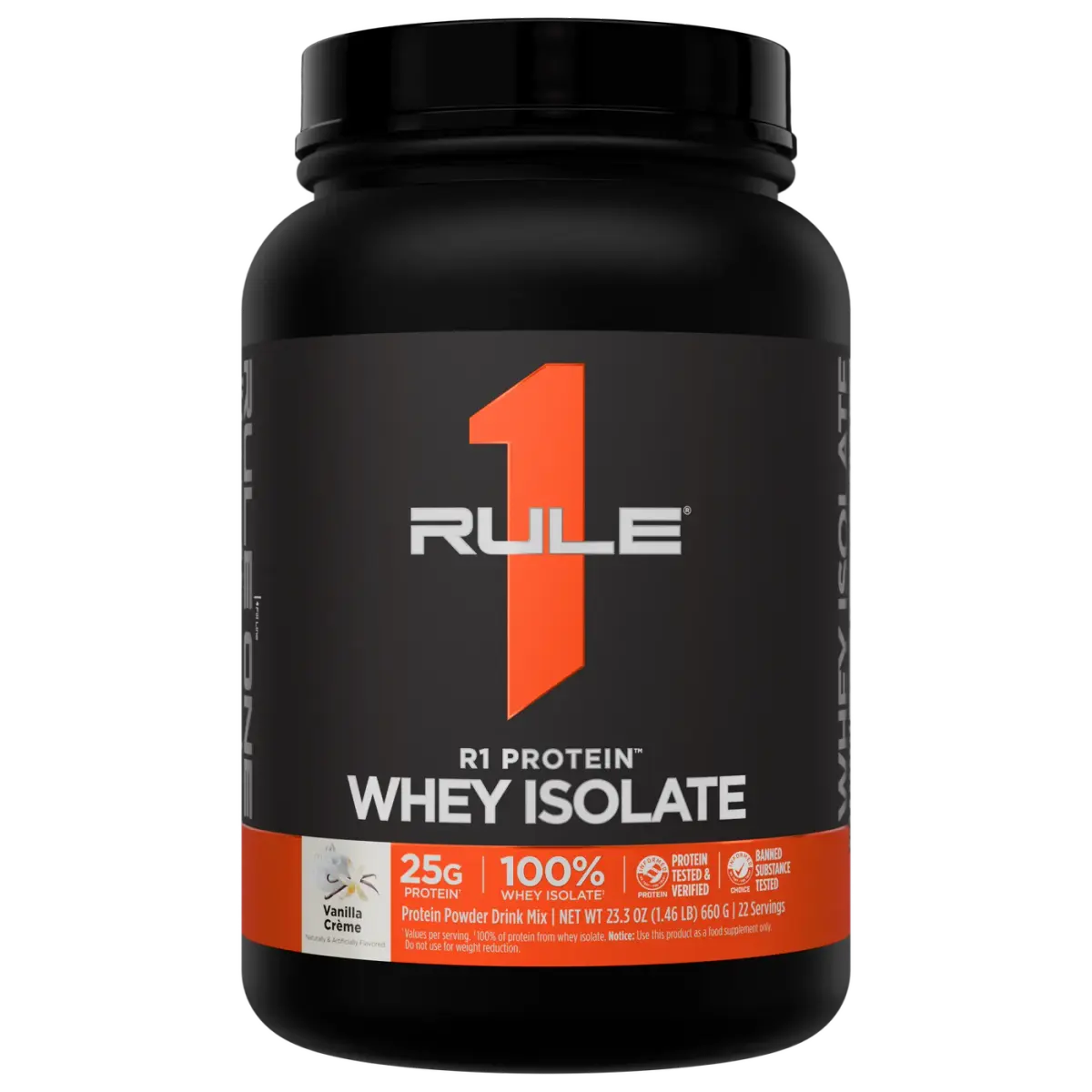 Rule 1 R1 Protein Whey Isolate, Ванильный Крем, 2300 г, Протеин