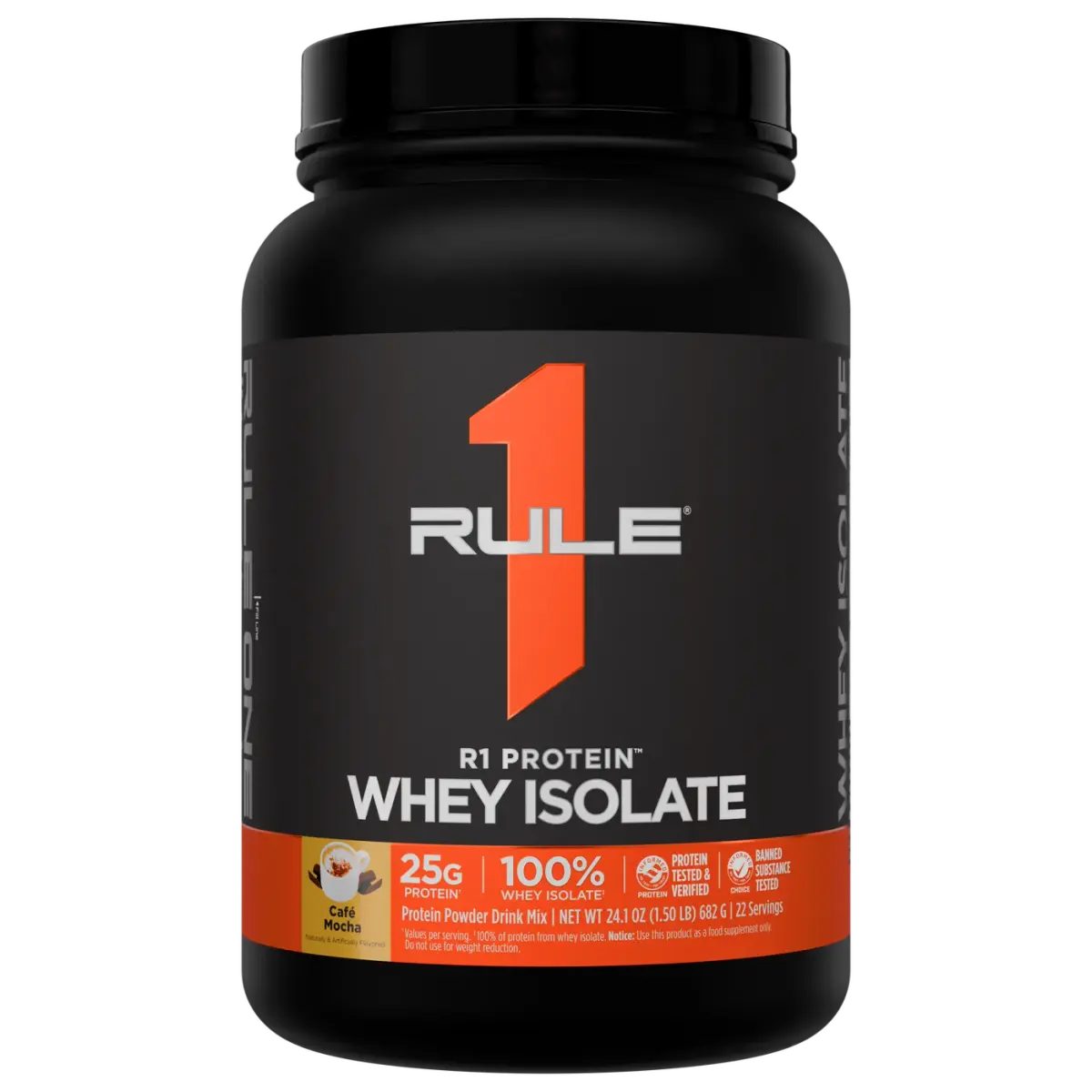 Rule 1 R1 Protein Whey Isolate, Кофе Мока, 900 г, Протеин