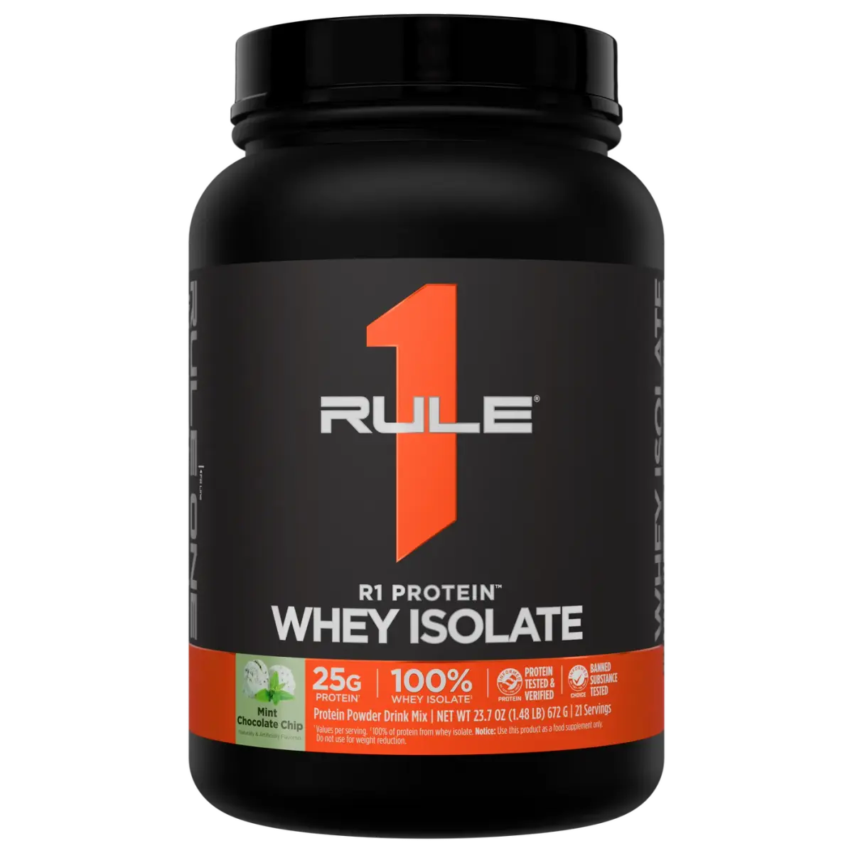 Rule 1 R1 Protein Whey Isolate, Мятный Шоколад, 900 г, Протеин