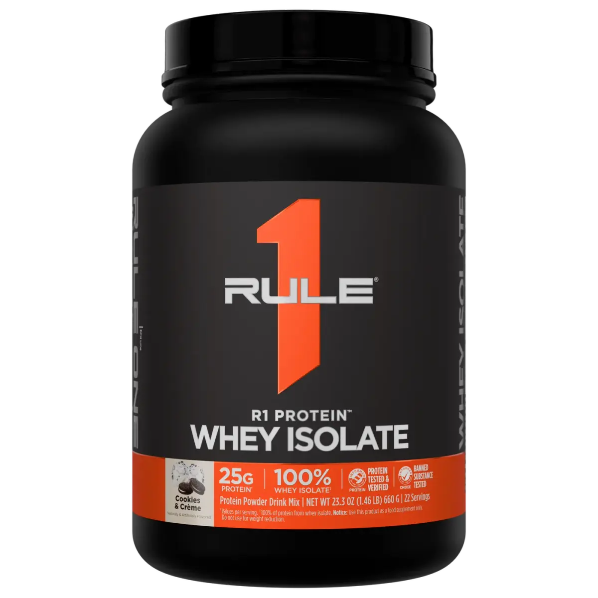 Rule 1 R1 Protein Whey Isolate, Печенье со Сливками, 900 г, Протеин