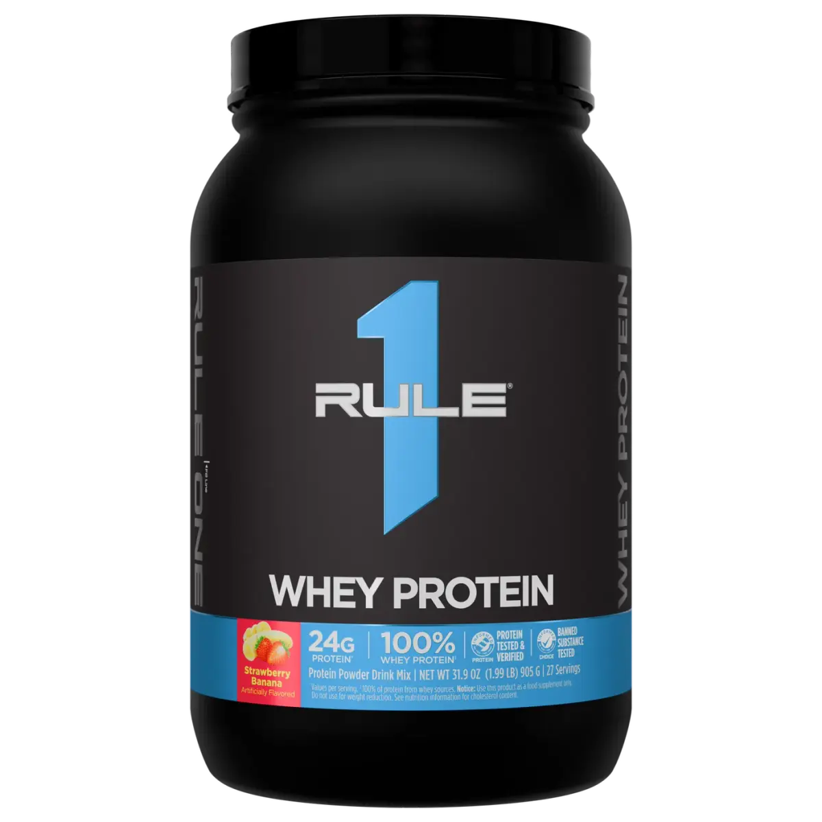 Rule 1 R1 Whey Protein, Клубника Банан, 2300 г, Протеин