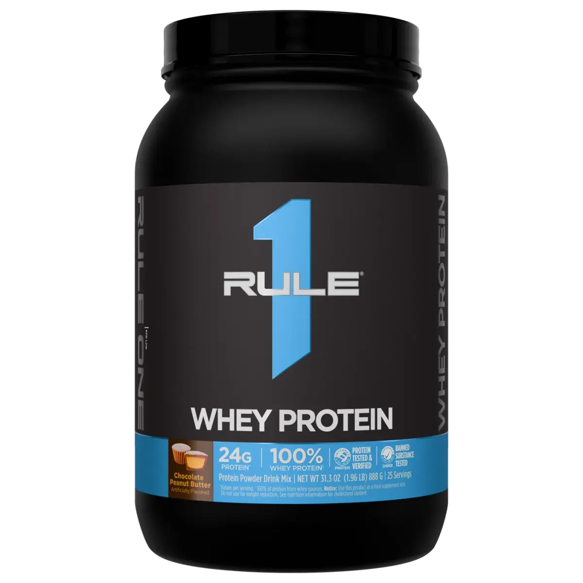 Rule 1 R1 Whey Protein, Шоколад с Орехом, 2300 г, Протеин