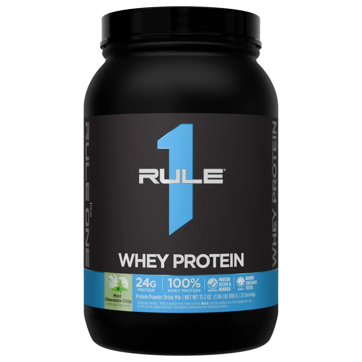 Rule 1 R1 Whey Protein, Мятный Шоколад, 900 г, Протеин